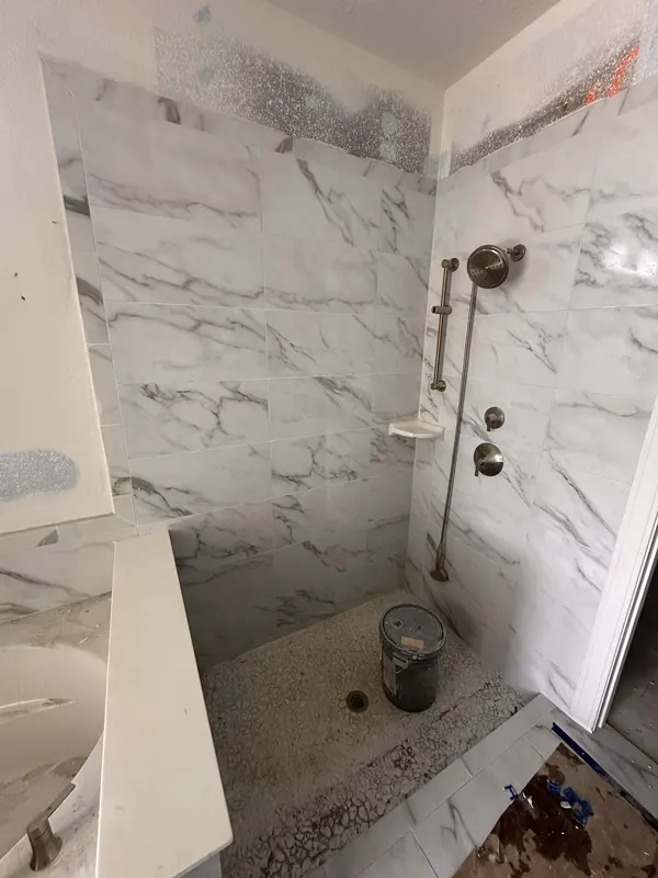 Marble Shower by KR Flooring