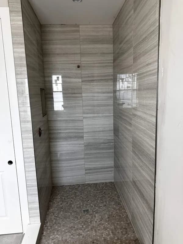 Linear Drain Shower by KR Flooring